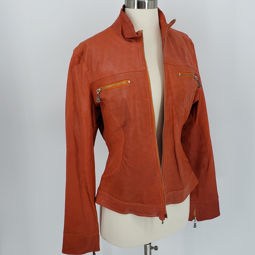 GF FERRE Vintage Leather Jacket